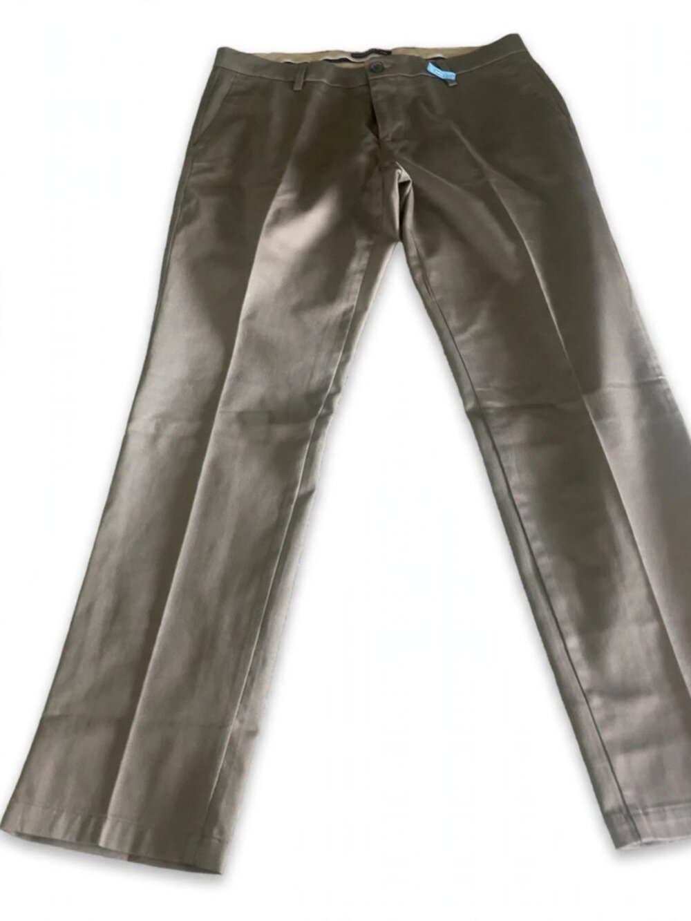 Dockers Signature Khaki Classic Fit Pants Men's 34x32 Gray Taupe Flex Comfort